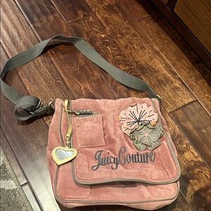 Juicy Couture Pink Crossbody Bag with Floral Design